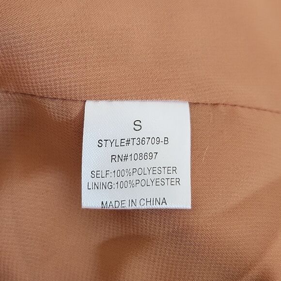 5/$55 Sweet Rain Gold Animal Print Spaghetti Strap Camisole Blouse, S - Picture 7 of 8